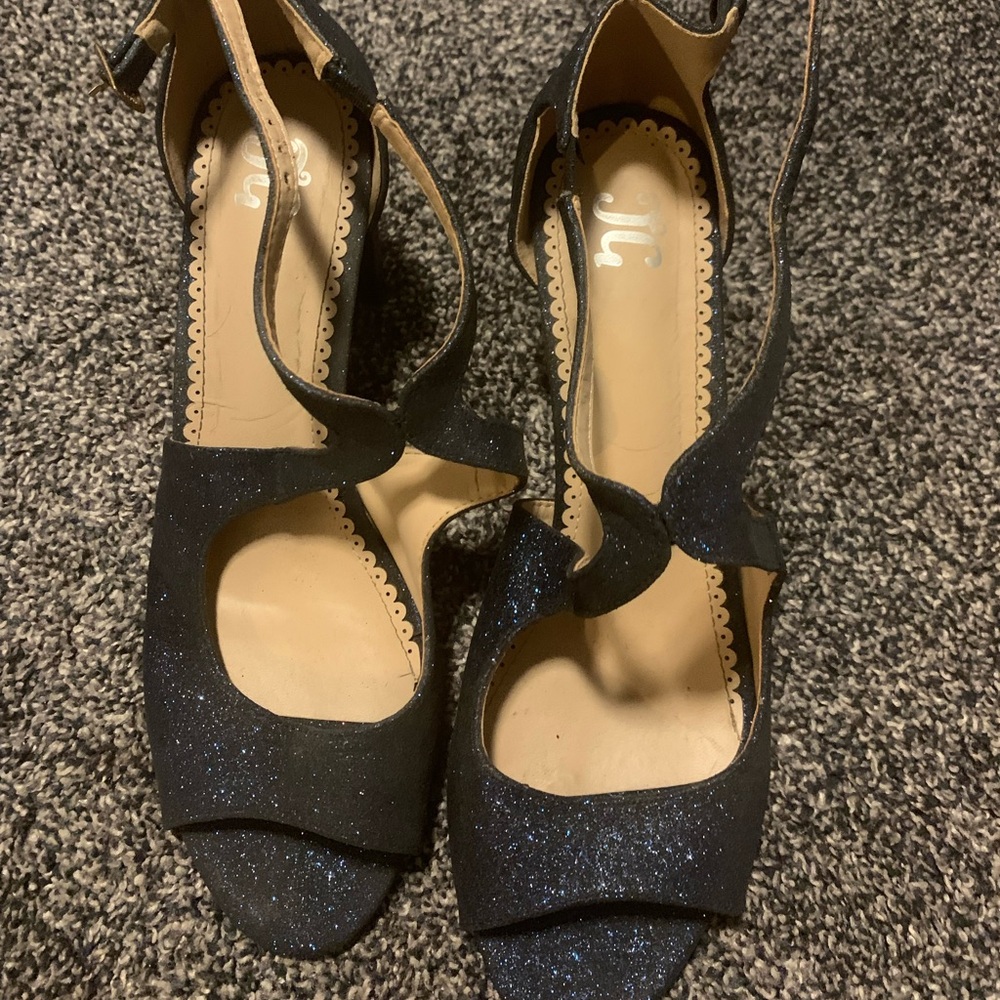 Glitter blue heels